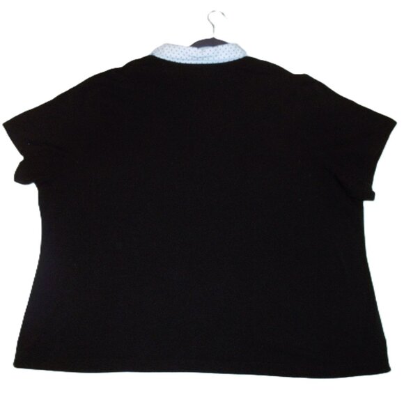 UEC Women's 26/28 Venezia Black & White Shirt Collared Shirt - Picture 4 of 5